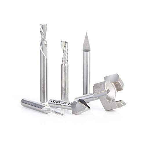 Kit maître CNC 6 pièces AMS-260 tige 6,35 mm fraise défonceuse outillage bois