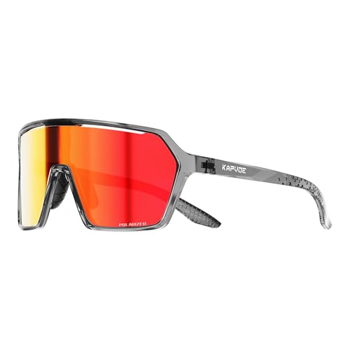 KAPVOE Fahrradbrille Herren Damen Polarisiert Sport Radfahren Sonnenbrille Baseball MTB Radbrille Rennrad Radsport K335