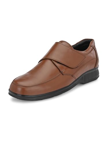 Image of Eego Italy Men's Genuine Leather Plus Size Formal Fastening Slip On Shoes