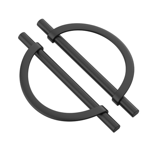 Alzassbg 5" Matte Black Cabinet Pulls and Handles 6 Pack, AL3902MB