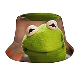 Kermit Music The and Frog Bucket Hat for Women Men Teens Trendy Pattern Fisherman Cap Summer Sun Hat Unisex Black