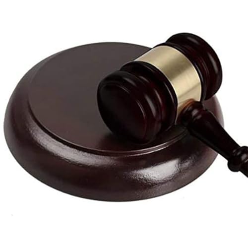 Martillo de subasta de madera resistente para dirigir juntas con autoridad 5