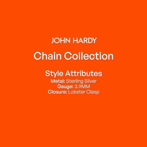 John Hardy Classic Chain Collection Men's Curb Chain Necklace, 3.9MM 925-Sterling Silver Luxury Chain Necklace for Men4