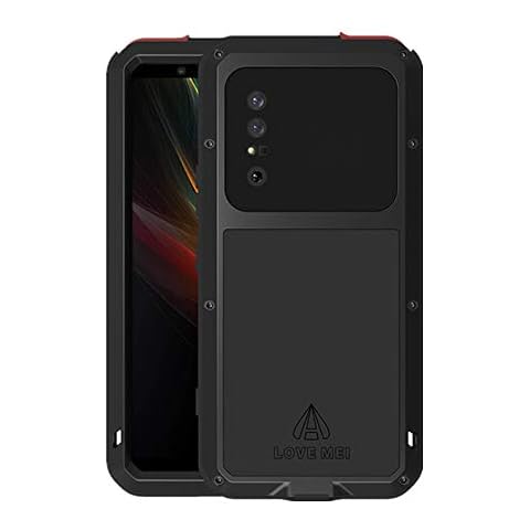 LOVE MEI Sony Xperia 1 II Case, Aluminum Metal Gorilla Glass Waterproof Shockproof Military Heavy Duty Sturdy Protector Cover Hard Case for Sony Xperia 1 II (Xperia 1 II, Black) Cover
