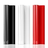 YILNATO Heat Transfer Vinyl Red Black and White HTV Rolls - 12" x 20ft HTV Vinyl for Shirts, Iron on