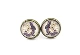 ca. 1,2 cm Hasen Motiv Cabochon Ohrstecker Tier Ohrringe 12mm bronze-farben bunny