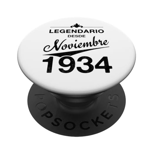 90 cumpleaños Nacido en Noviembre de 1934 Vintage 90 años PopSockets PopGrip Intercambiable