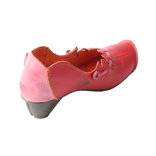 TMA EYES Women's Leather Soft Sole Slip on Low Heel Casual Shoes2