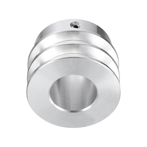 QUARKZMAN V-Typ Riemenscheibe 20mm Bohrung 40mm Außendurchmesser Doppelrillen Aluminiumlegierung Keilriemenscheibe für Motorwellen-Bohrmaschine 6mm(1/4) PU-Formgürtel