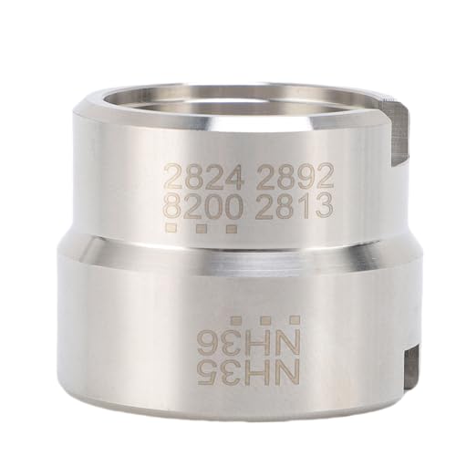 WOHPNLE Supporto per movimento dell'orologio in argento su 2 lati in alluminio 2824 2892 8200 Nh35 Nh36 Base di movimento Strumento di modifica dell'orologio multifunzionale per la