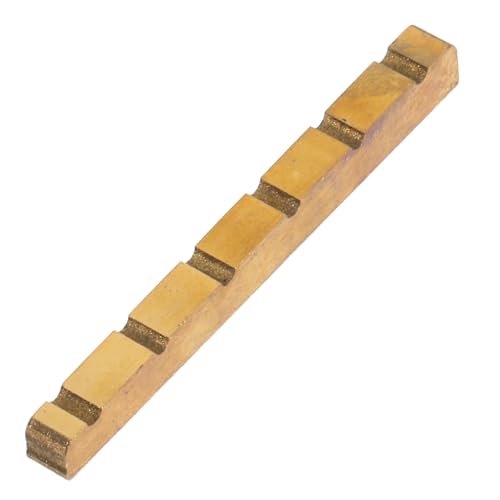 HONITANO Brass Guitar Nut 42mm 6-String Slotted Nut Instrument Accessory for Electric Bass Guitar Upgrading Your Bass Providing Tonal Link in Golden Color