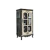 Freestanding wine rack farmhouse wine cabinet single door glass display cabinet storage wine cabinet suitable for living room bar and kitchen buffet sideboard  urban country home decor