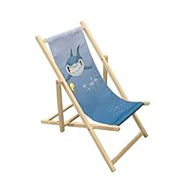 SHARK - Wooden Folding Decking Chair for Kids Outdoor Garden Patio Balcony Camping