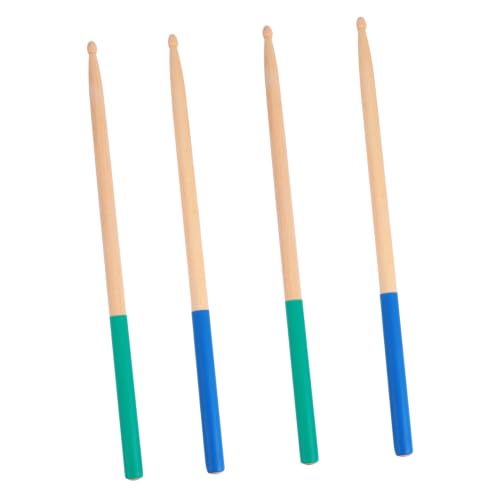 2 pares de baquetas antideslizantes de madera de arce, ligeras, para principiantes, estudiantes, banda y práctica