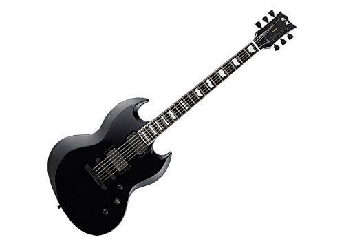ESP LTD E-II Viper 6 Strings Guitar with Mahogany Body (Includes ESP hardshell case) - Black