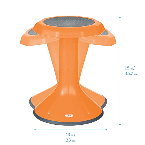 Image of ECR4Kids ACE Active Core Engagement Wobble Stool, 18-Inch Seat Height, Flexible Seating, Orange