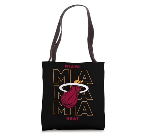 NBA - Miami Heat Stacked City Logo Black Tote Bag