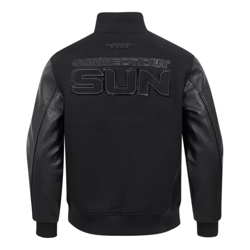Image of Pro Standard Mens WNBA Classic Triple Black Varsity Jacket