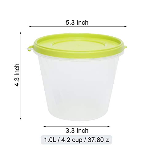 Image of Cutting EDGE Nesterware 1000ml Stackable Food Container (Set of 3, Green) | BPA-free plastic, stackable design, leak-proof, kitchen storage, pantry, fridge, meal prep, reusable, travel use