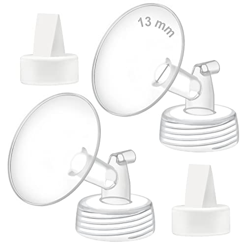 Image of Maymom 13mm Flange and Duckbill Valve Compatible with Spectra S1 Spectra S2 Spectra 9 Plus Not Original Spectra Pump Parts Replace Spectra S2 Pump Parts Spectra Flange Spectra Duckbill Valve