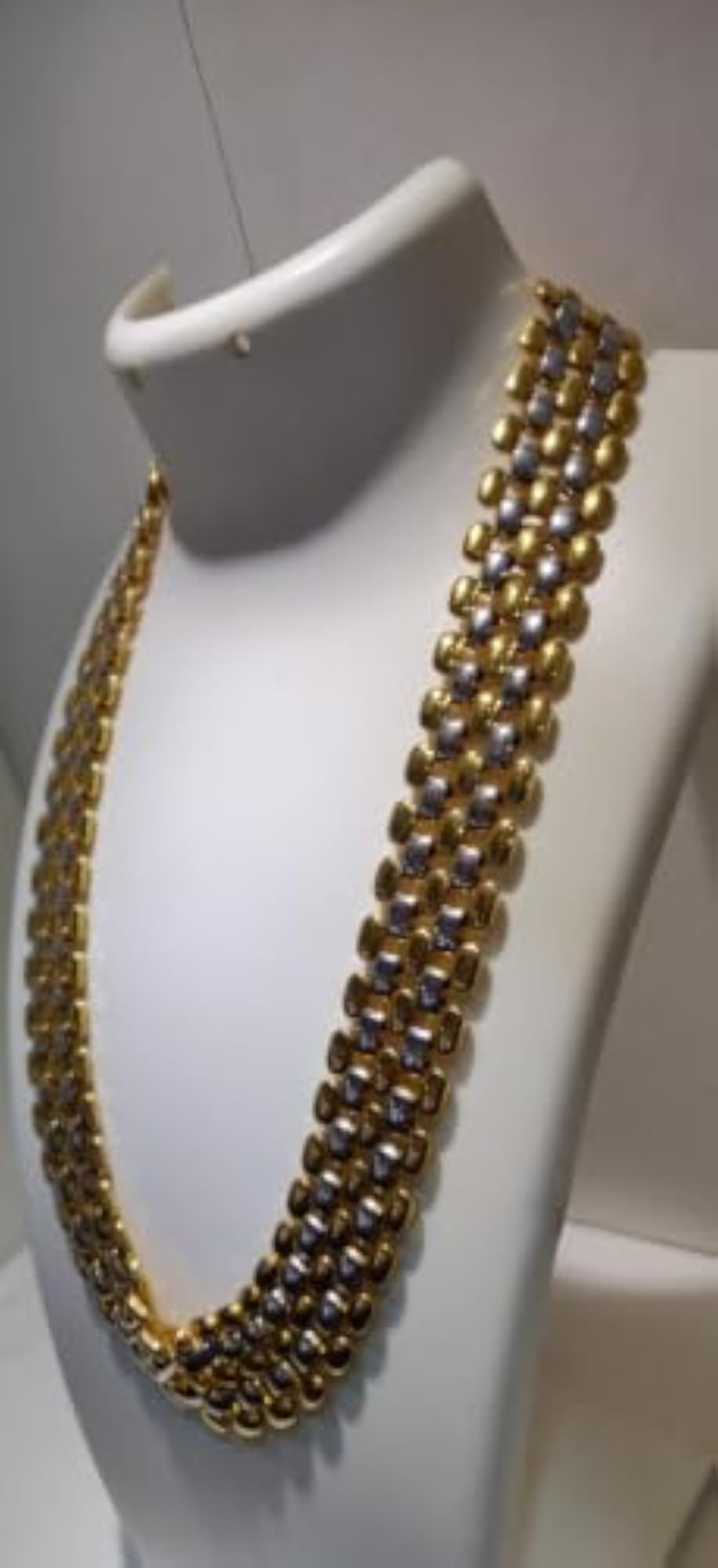 Men's Gold Plated Pleated Chain G CH 94
