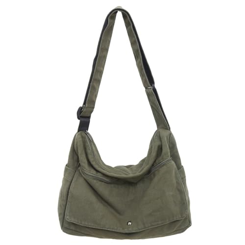 Sac à bandoulière en toile esthétique, le grand sac anti-encombrement pour femmes