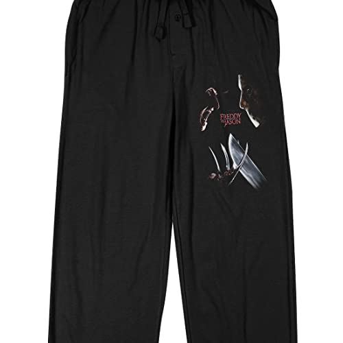 Freddy vs. Jason One on One Men's Black Graphic Sleep Pants2