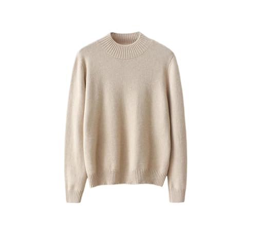 Women's Half High Collar Cashmere Slim Sweaters Solid Elastic Pullover Tops