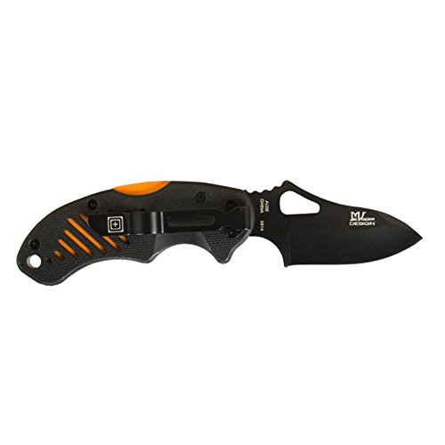 5.11 Tactical DTP Spear Point Knife, AUS8 Blade Steel, Compact Carry, FRN Handle, Scope Orange, 1 SZ, Style 51115C
