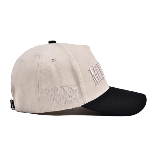 Image of Mommin Trucker Hat, Adjustable Embroidered Vintage Two-Tone Mama Baseball Cap