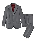 DHTS Boys' Suits Toddler Formal Dress Suit for Boys Gray Tuxedo Size 8 Wedding Graduation Christmas Outfits Boy Slim Western Jacket and Pants Set