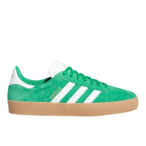 Image of adidas Green /FTWWHT /Goldmt Unisex Gazelle ADV GreenFtwr White /Gold met. 6.5 US, Wide Men