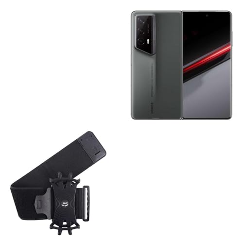 BoxWave Holster Compatible with Honor Magic V2 RSR Porsche Design - ActiveStretch Sport Armband, Adjustable Armband for Workout and Running - Jet Black