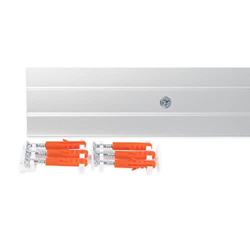 KARAT Profili di finitura in alluminio – per transizioni di pavimento, angoli delle scale e recupero di livello facile posa (argento classico, profilo di transizione pre-forato, larghezza 38 mm)