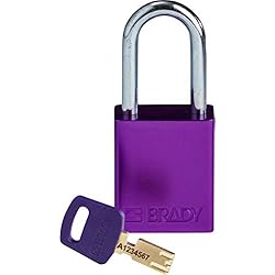 Candado De Seguridad Brady Brady SafeKey - Candado de seguridad (aluminio, 3,8 cm, acero con llave diferente)