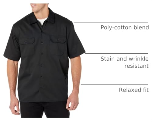Image of Amazon Essentials Men's Relaxed-Fit Stain and Wrinkle-Resistant Short-Sleeve Work Shirts