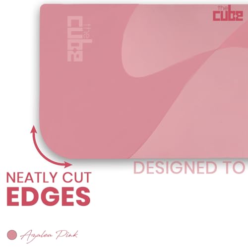 Image of The Cube Club Yoga Mats Extra Thick Non Slip Exercise Mats for Workout with Carrying Strap | Eco Friendly AsanaTPE Yoga Mat for Men & Women 6MM Gym Mat (Azalea Pink, 12 Month Warranty)