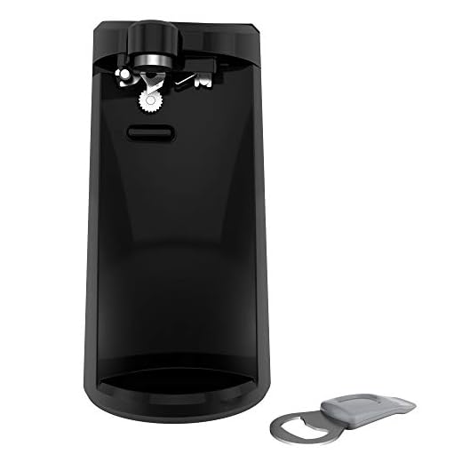 BLACK+DECKER EasyCut Extra-Tall Can Opener, EC500B, Removable Multi-Tool, Knife Sharpener, One-Touch Lever