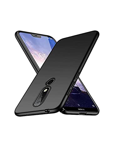 Image of Mobile Back Cover Case for Nokia 7.1 (Silicone Case|CameraProtection|Black SC1510)