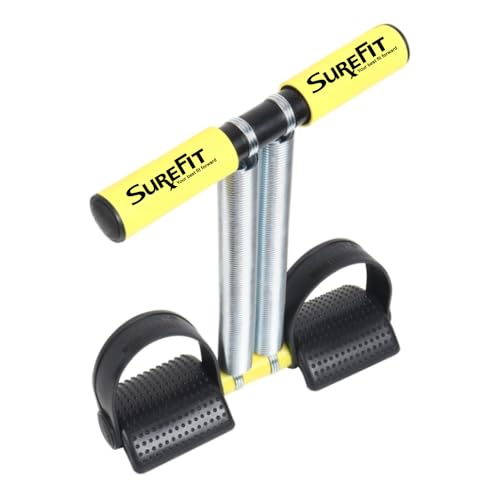 SUREFIT Tummy Trimmer Double Spring With Comfortable Foam Grip Handle | Dual Resistance Ab & Core Trainer for Men & Women | Durable Home Workout Equipment for Abs, Core Strength, and Full Body Fitness | Compact & Portable Fitness Tool 5 31wB8alrmZL