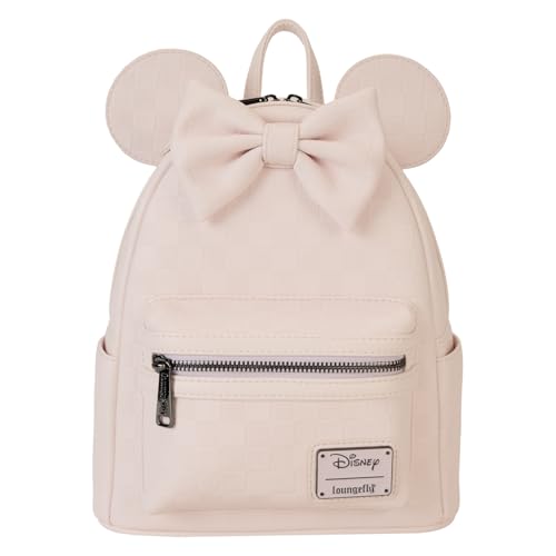 Loungefly Minnie Mouse Checkered Texture Mini Backpack