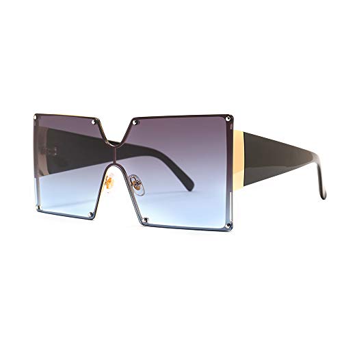 Image of mincl /Oversized Shield Sunglasses Woman 2019 Fashion Luxury Shades UV400 Vintage Flat Top Futuristic Sunglasses