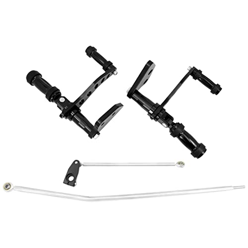 HDBUBALUS Forward Controls Kit Pegs Levers Linkages Fits For Harley Dyna Street Bob 2006-2017 Low Rider 2000-2012 Super Glide 2000-2015 Fat Bob 2008-2013 Black