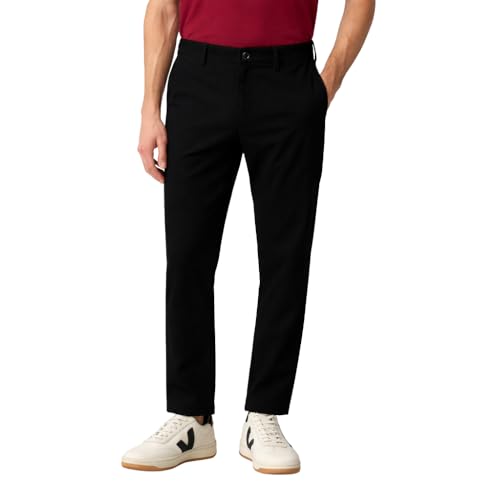 Image of Men's Casual Regular Fit Cotton Pants | Chinos | Trousers