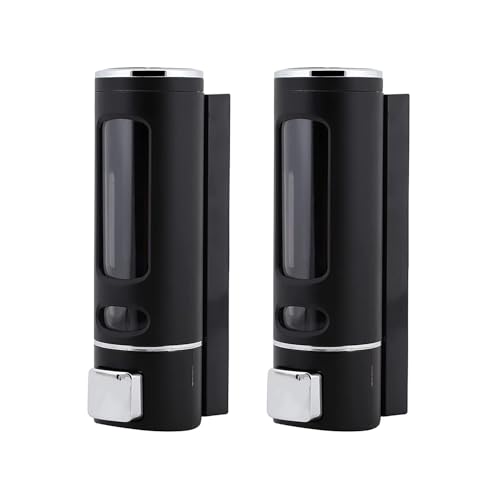 Image of b2 ABS Plastic Soap Dispenser for Bathroom Wall Mounted Shampoo Conditioner Hand Wash Gel Dispenser Liquid Soap Sanitizer Dispenser for Basin Kitchen Sink 400Ml (Modal - 3 (Pack of - 2))