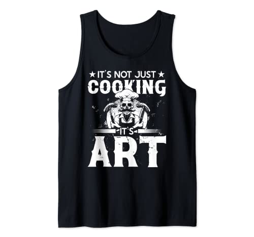 Cooking is Art Cook Accessoires - Traje de chef para hombre Camiseta sin Mangas