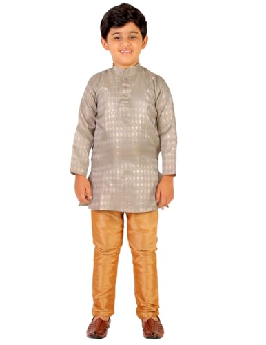 Image of Prakhyat Boy's Kurta Pajama Set (Silk) Traditional Dress Ethnic Wear (P-170)