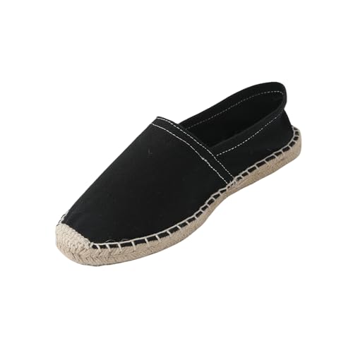 R-ISLAND Alpargata para Mujer,Adulto,Comodas,Ligeras,Genial para casa Exterior.(Negro 39)