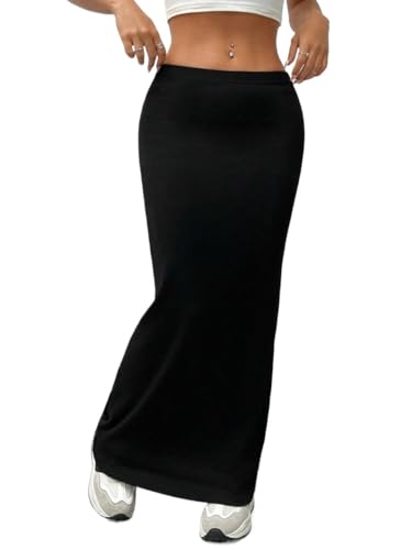 Women's Summer Casual Knit Tight-Fit Knee-Length Skirt Going Out Outfits