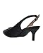French Connection Women’s Slingback Pointed Toe Heels – Mid Heel Dress Shoes with Adjustable Strap - Black Size 7